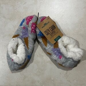 Northwest Kids Cozy Cabin Slippers - Gray, Pink, Blue